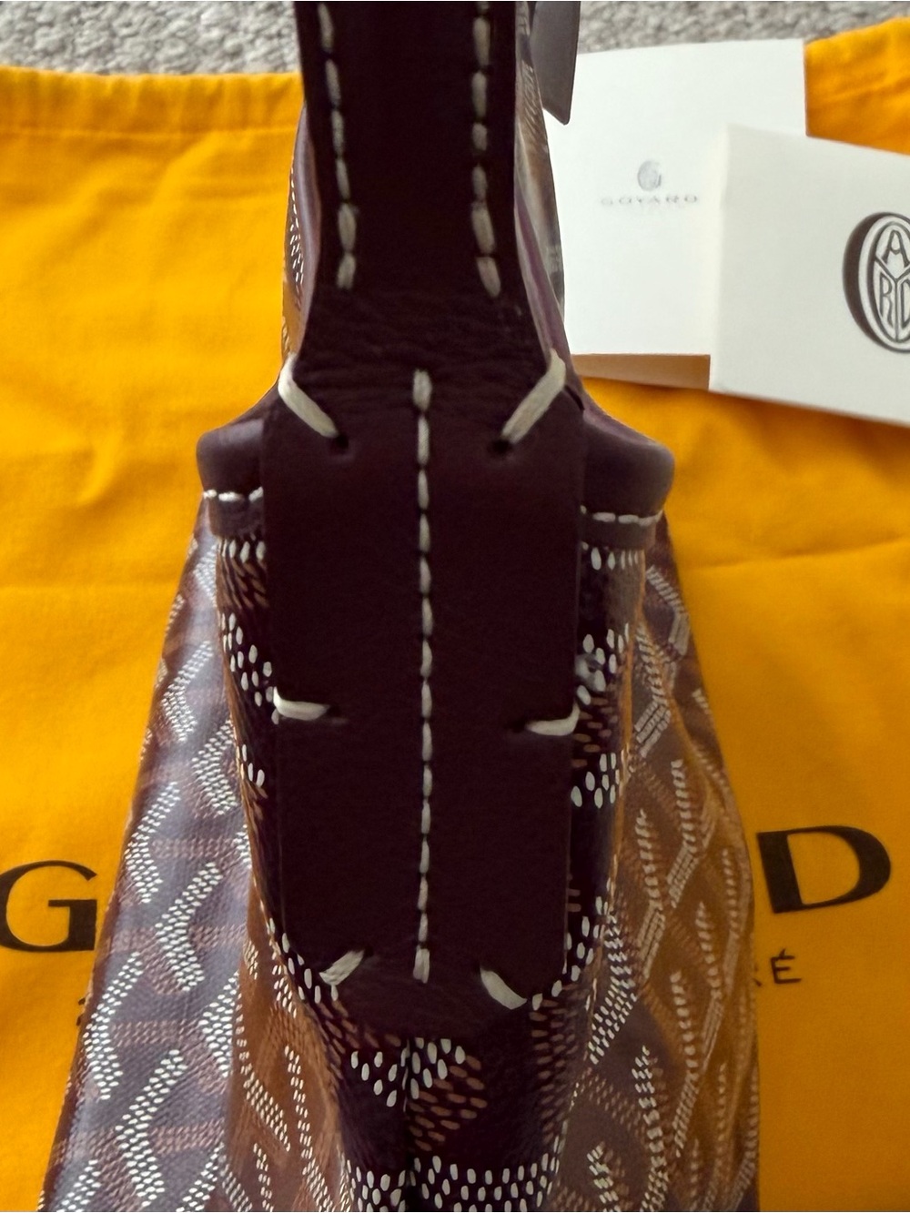 Goyard Mini Boheme Hobo Burgundy Authentic NWT - Picture 12 of 16
